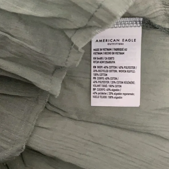 AE Ruffle V Neck Top - Picture 7 of 8